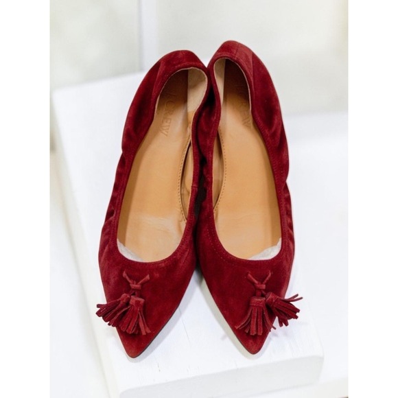 J. Crew Shoes - J Crew Lottie Flats Pointy Toe w/ Tassels Suede  | J Crew Shoes | Leather | 7.5
